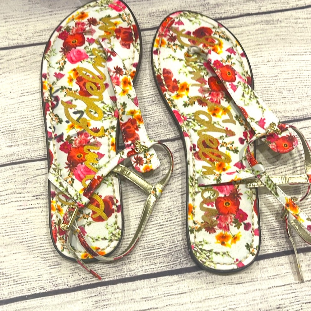 SAME EDELMAN FLORAL SANDAL